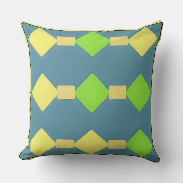 Almofada 💙 Arte de Estilo para Casa com Padrão Geométrico  (Frente)