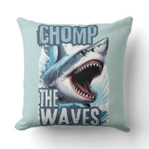 Arte de Grafite de quebra-onda de tubarão azul e p