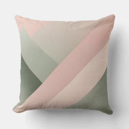 Almofada Arte de IA rosa e verde sage
