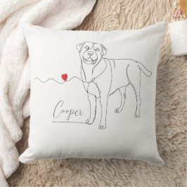 Almofada Arte de Linha de Pet Retriever com Nome