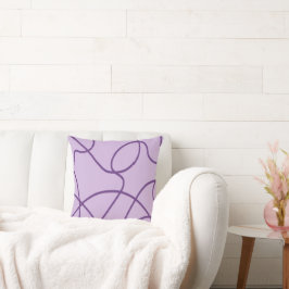 Almofada Arte de linha em roxo