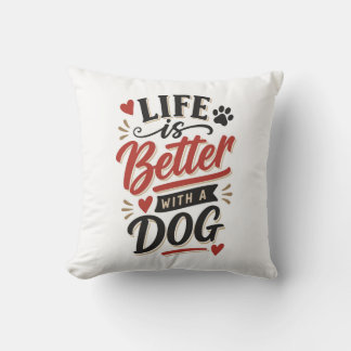 Almofada Arte de Parede para Amantes de Cachorros - A Vida