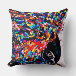 Almofada Arte de Parede Tropical de Aves Vibrante em Expres