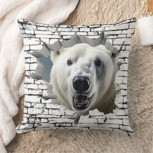 Almofada Arte de Quebra de Parede Polar 3D - Safari Realist