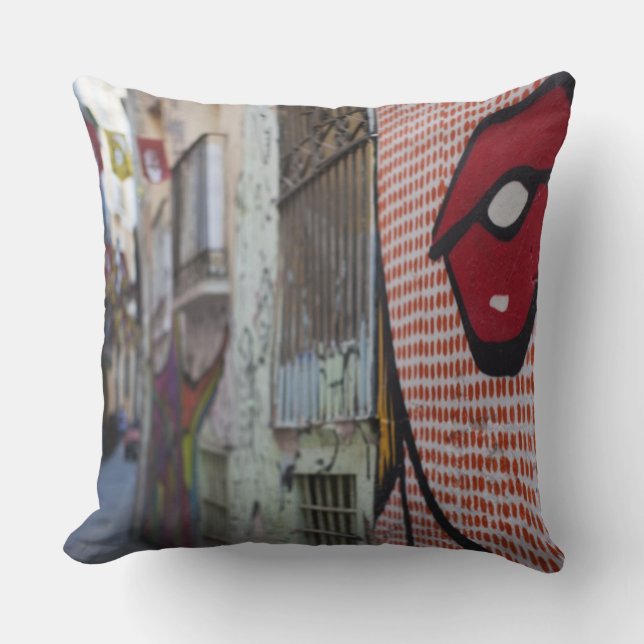 Almofada Arte de rua na rua Calle de la Libertad (Frente)