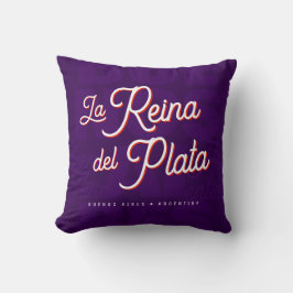 Almofada Arte de tipografia de Buenos Aires "La Reina del P