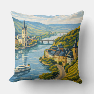 Almofada Arte de Viagem Vintage Zell Alemanha
