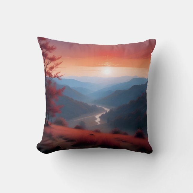 Almofada Arte de Wallpaper Poster de Paisagem abstrato (Frente)