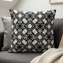 Arte Deco entrelaçado Preto Branco