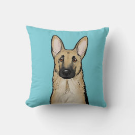 Almofada Arte Decortiva De Cão German shepherd Leve