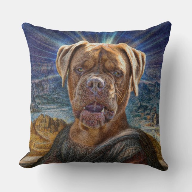 Almofada ARTE Digital - BULLDOG MONA LISA (Frente)