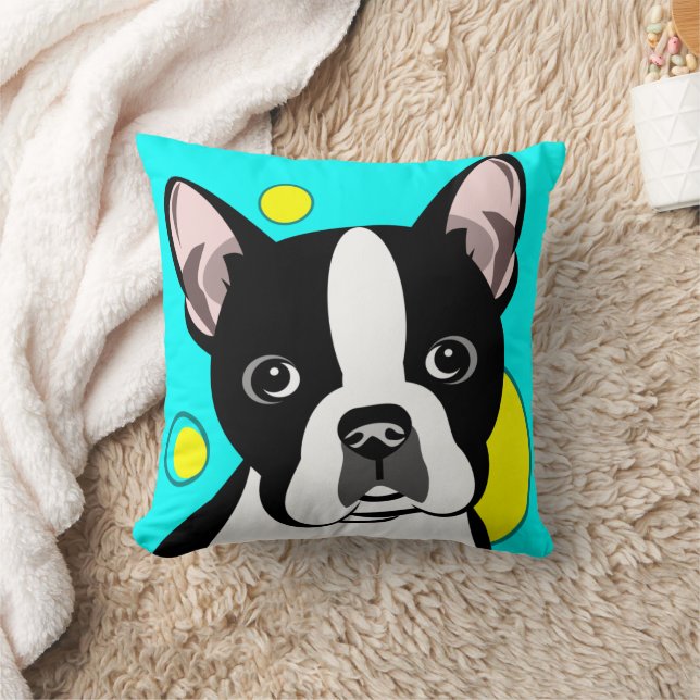 Almofada Arte do Boston Terrier (Cobertor)