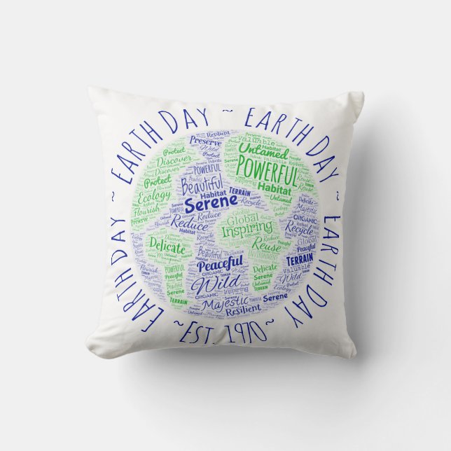 Almofada Arte do Dia da Terra (Frente)