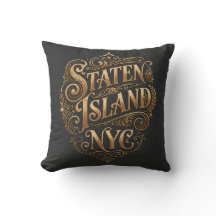 Arte do Emblema Ornamentado de Ouro de Staten Isla