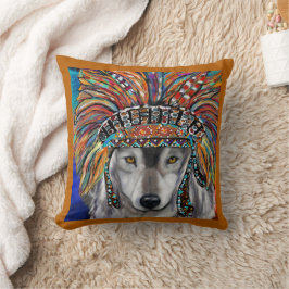 Almofada Arte do Lobo Cinzento