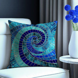 Almofada Arte do mosaico da Onda Oceânica
