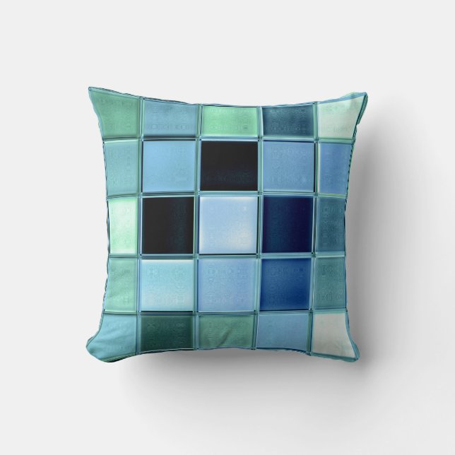 Almofada Arte do mosaico do travesseiro decorativo da praia (Frente)