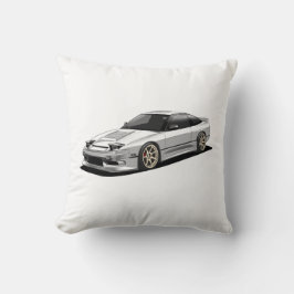 Almofada arte do nissan 240sx desenhada à mão 