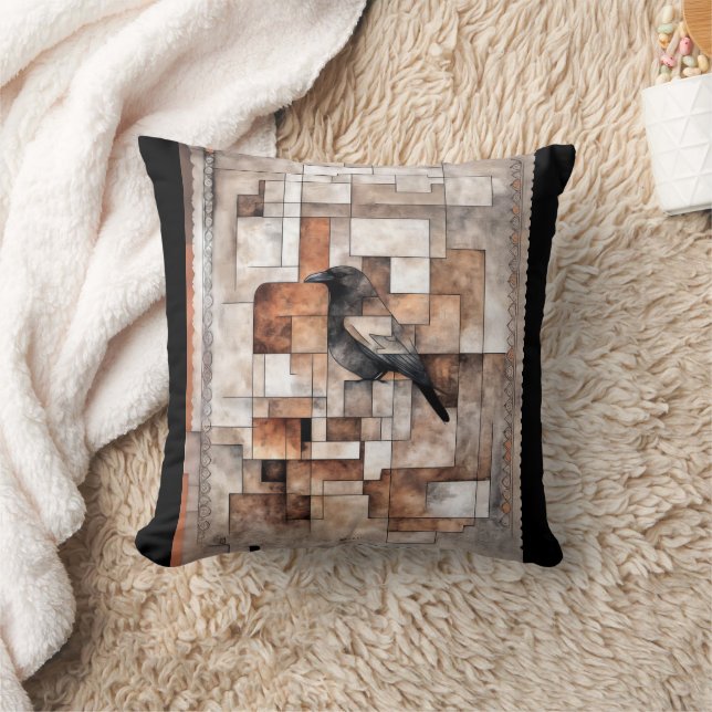 Almofada Arte do Sudoeste: Raven Oculta os Ancestrais (Cobertor)