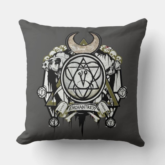 Almofada Arte do tatuagem dos símbolos do Enchantress do (Frente)
