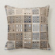 Arte do teste padrão de mosaico do sari de Brown