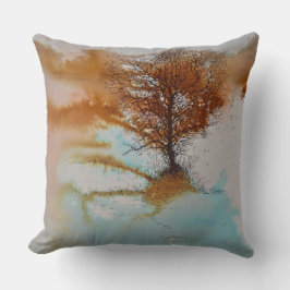 Almofada Arte em árvore de paisagem