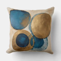 Arte em círculo de cobre e azul
