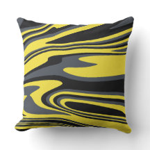 Arte em espiral abstrato amarelo e preto