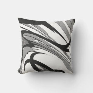 Almofada Arte em forma de preto e branco