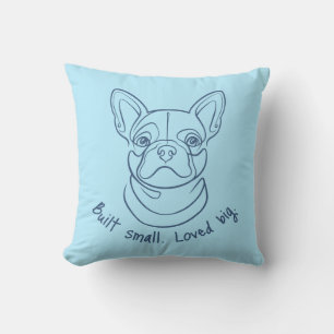 Almofada Arte em linhas da raça French Bulldog. Construído