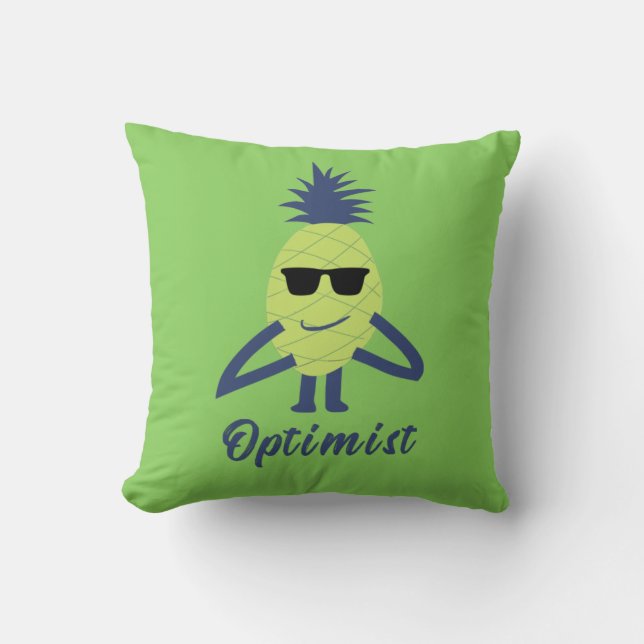 Almofada Arte engraçada do abacaxi (Frente)