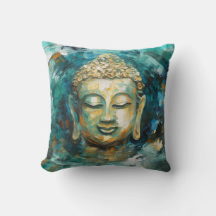 Almofada Arte Espiritual Tranquilo Buda Aura