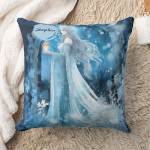 Almofada Arte Fantástica da Rainha da Neve - Deusa Mística 