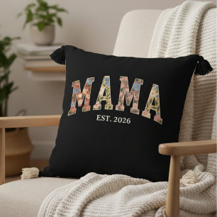 Almofada Arte Feminina Colorida Floral Mama Varsity