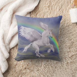 Almofada Arte Flying Unicorn Rainbow Fantasy