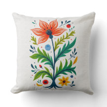 Arte Folclórica Árvore Floral Botânica Boho Cottag