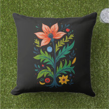 Arte Folclórica Cottagecore Escura Árvore Floral B
