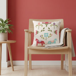 Almofada Arte Folclórica Escandinava