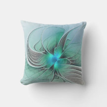 Arte Fractal Moderna com Azul Abstrato