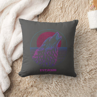 Almofada Arte Geométrica Animal Neon Retro Ciberpunk Gráfic