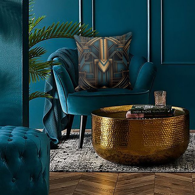 Almofada Arte geométrica elegante (Criador carregado)