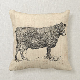 Almofada Arte Ilustrada De Vaca-País