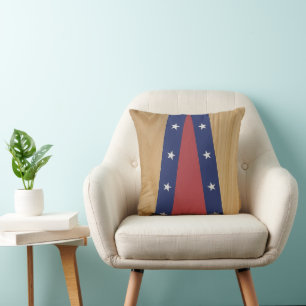Almofada Arte Inspirada na América Bandeiras, Jerseys e 4