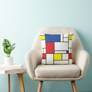 Almofada Arte Moderna De Stijl Geométrica Minimalista Mondr