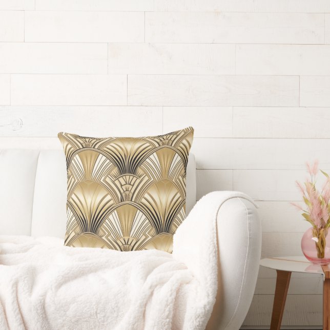 Almofada Arte Moderna Deco - marfim (Sofá)