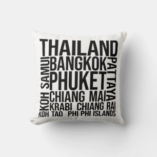 Almofada Arte nas Cidades da Tailândia - Viagem de Bangkok