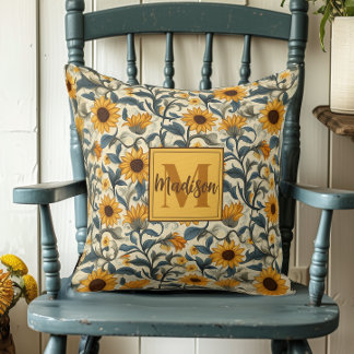 Almofada Arte Nouveau Girassol Monograma