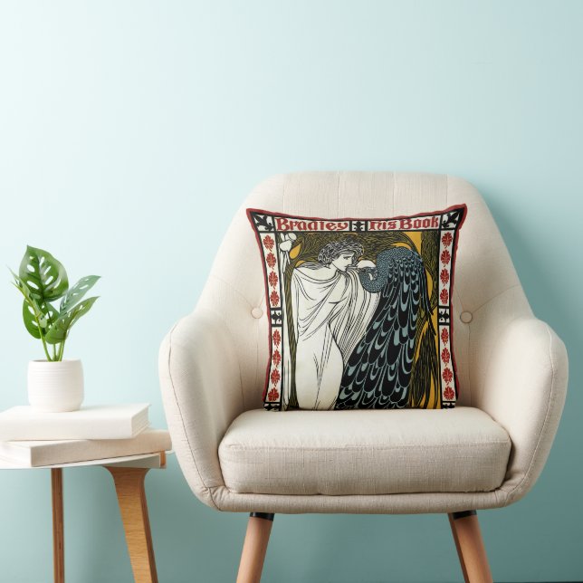 Almofada Arte Nova Antiga, O Beijo por William Bradley (Cadeira)