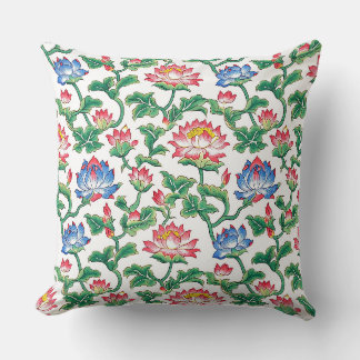 Almofada Arte Novo Chinoiserie Lótus Floral
