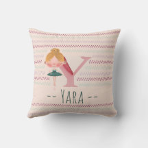 Arte Personalizada com Monograma de Bailarina Rosa